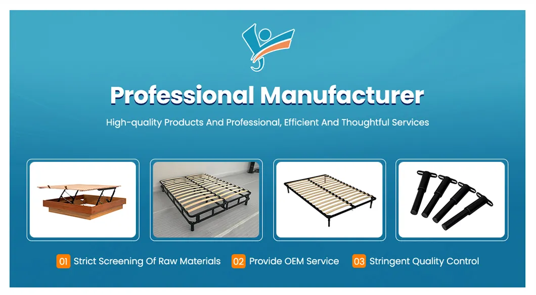 Stylish Metal Gas Lift Bed Frame with Hidden Storage Solution