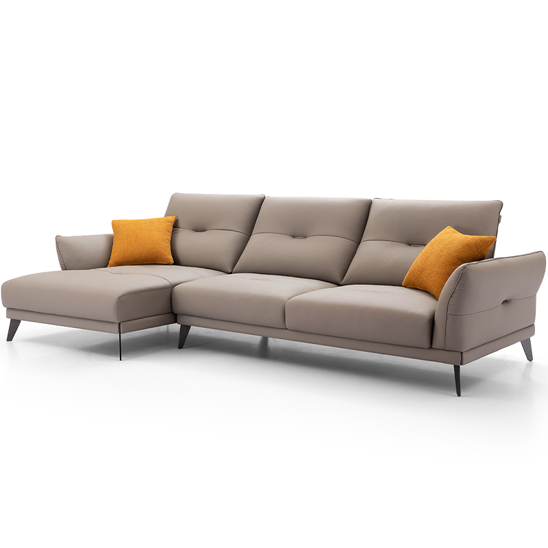 China Factory Modern Luxury Stylish Deisgn Living Room Home Furniture Gray Seating Sectional Fabric Sofa