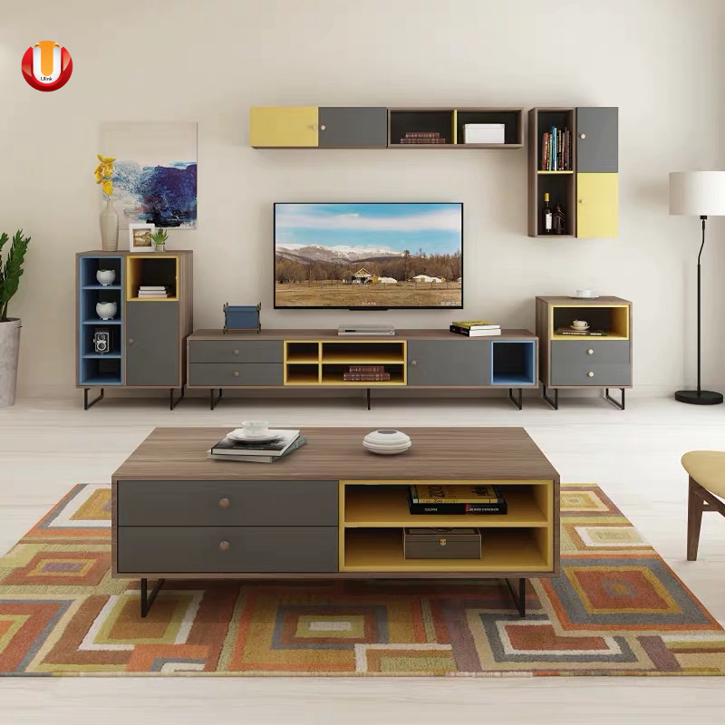 Coffee Table TV Cabinet Stand for Home Bedroom Living Room Design