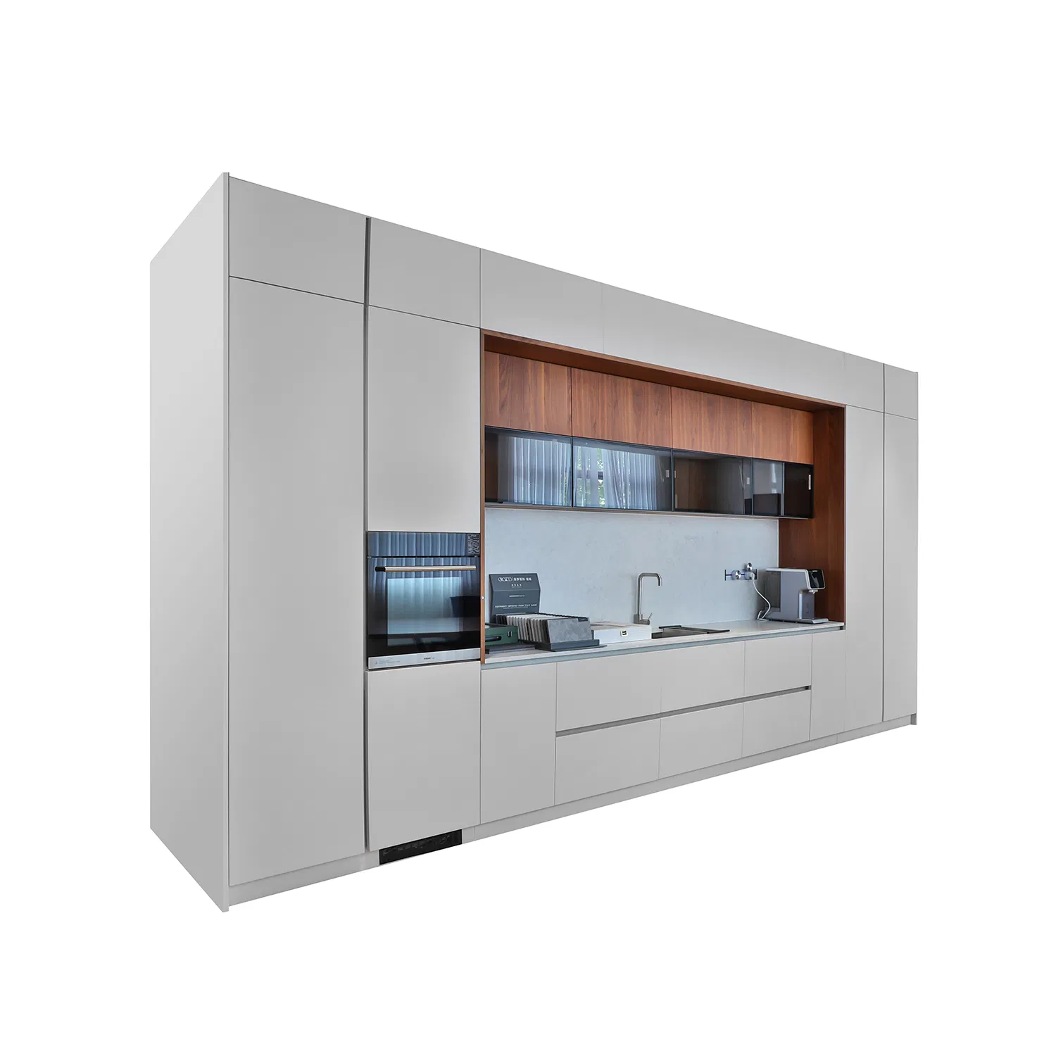 Factory MDF Solid Wood Finishe PU Kitchen Custom Furniture for Cabinets Sets