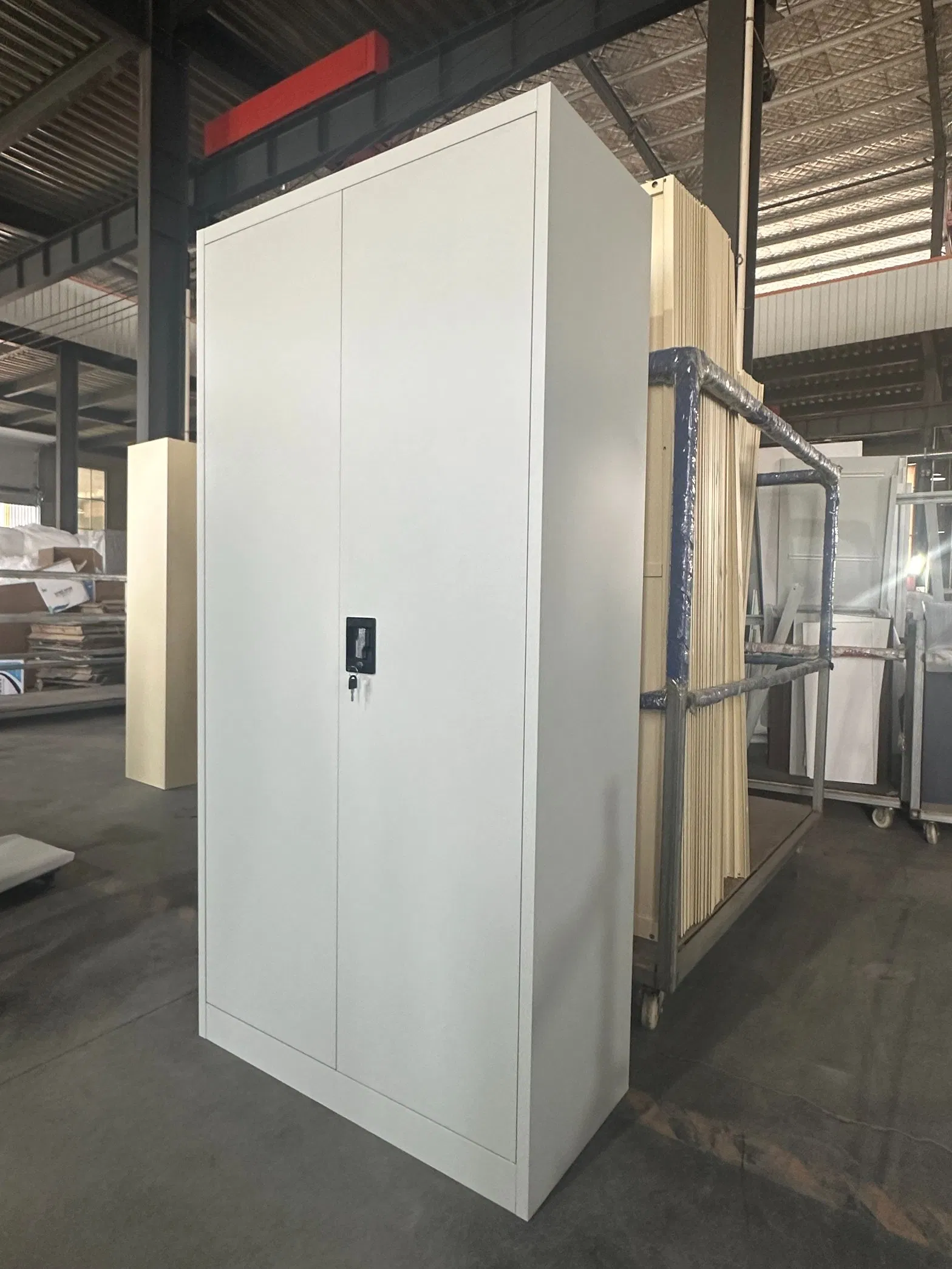 Durable Metal Locker Cabinet Multi-Use Wardrobe 2 Door Steel Closet Almirah Bedroom Furniture