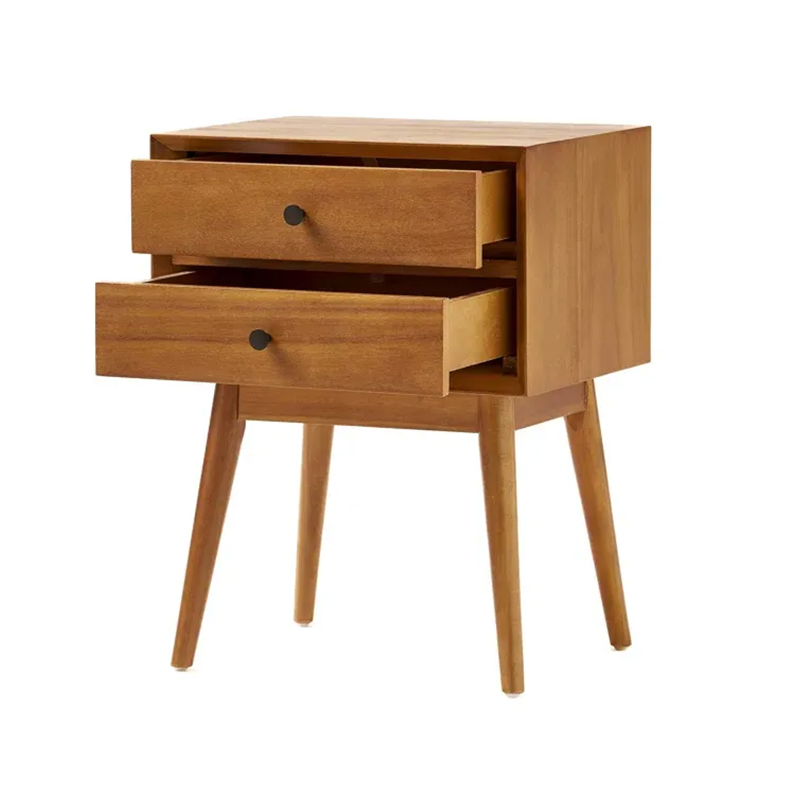 Multi-Functional Simple Wooden Bamboo Bedroom Furniture Beside Table Nightstand with Storage Space