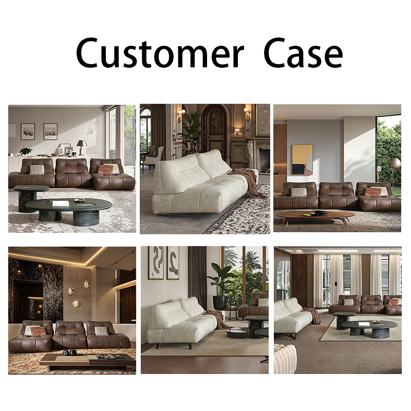 Zhida Modern Luxury Corner Genuine Leather Couches Sectional Divan Compressé Sofa for Living Room