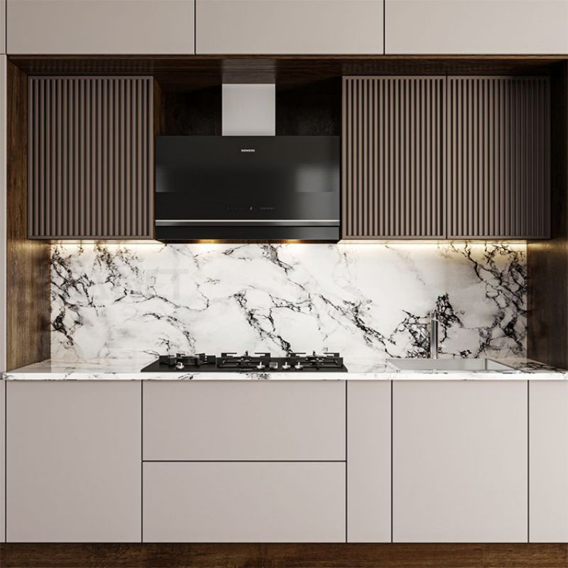 Modern Kitchen Cabinets Classic European Style PVC Kitchen Designs Made in China Manufacture