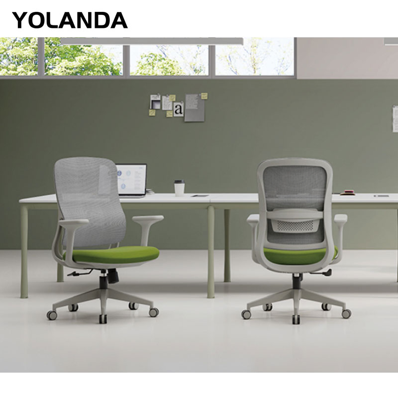 Yolanda Swivel Black Mesh Back Ergonomic Office Chair High Back with Adjustable Headrest for Staff and CEO Work Chair Sillas De Oficina