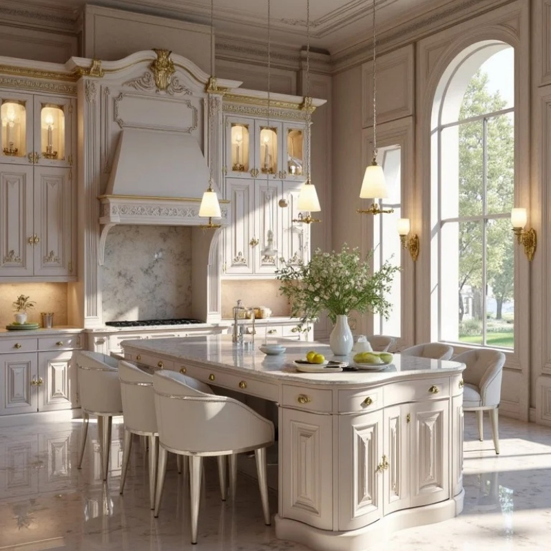 Modern Kitchen Design Ready Modular Oak Kitchen Cabinets Home Wooden Furniture