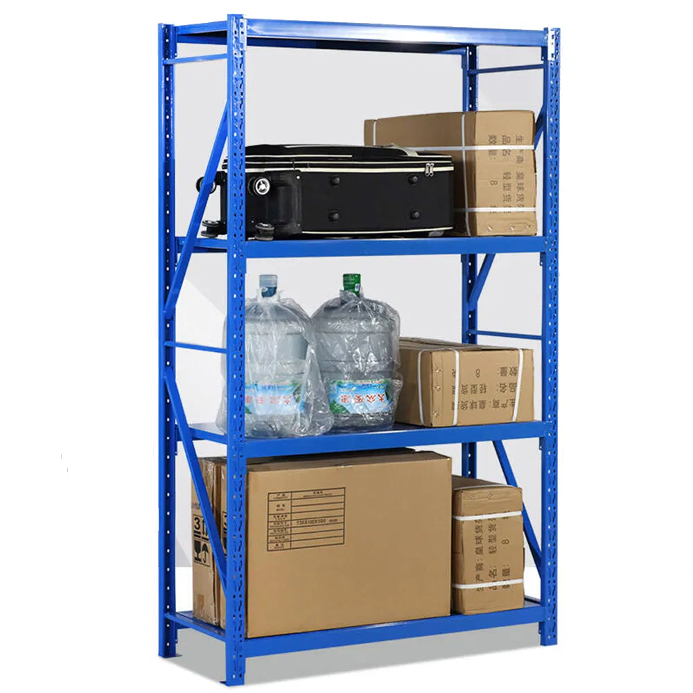 Widely Used Assembled Iron White Longspan Light Duty Rack Industrial Metal Steel Warehouse Supermarket Boltless Storage Shelving for Book Food Display Kitchen