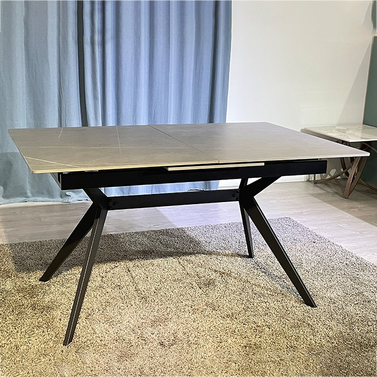 Modern Home Restaurant Furniture Set Special Metal Ceramic / Marble Dining Room Table