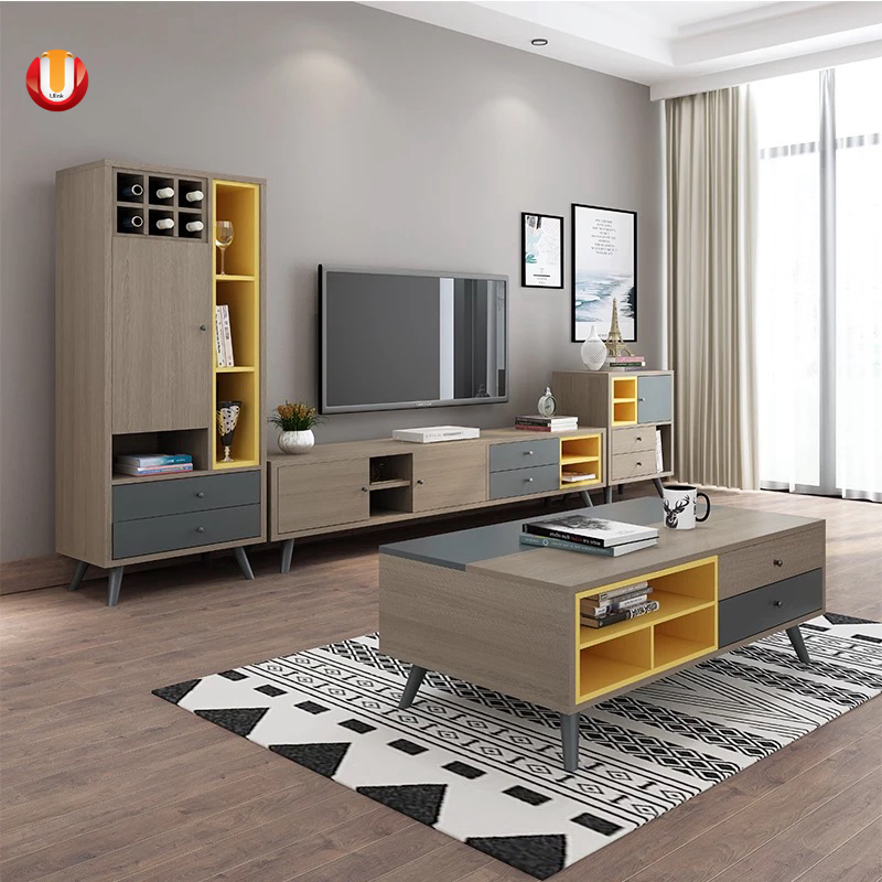 Coffee Table TV Cabinet Stand for Home Bedroom Living Room Design