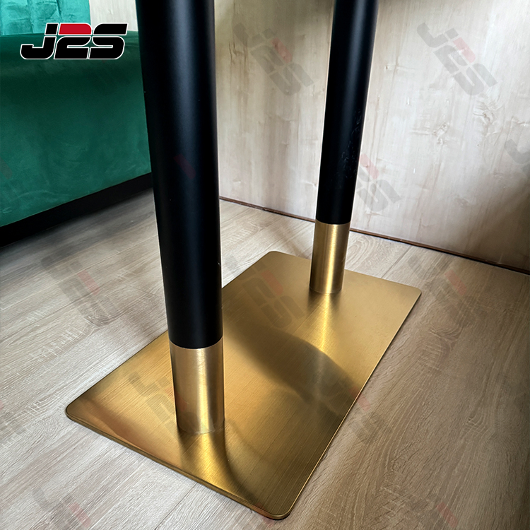 J2s Luxury Modern Metal Restaurant Table with Marble Top and Metal Base for Hotel Cafe Bar Coffee Shop Furniture