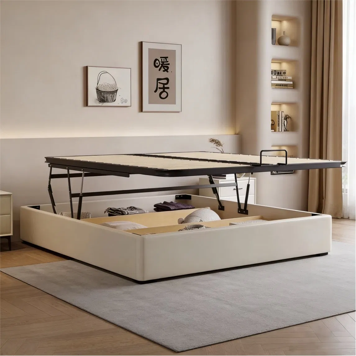 Luxurious Platform Bed Frame with Storage for Modern Bedrooms Modern Bed
