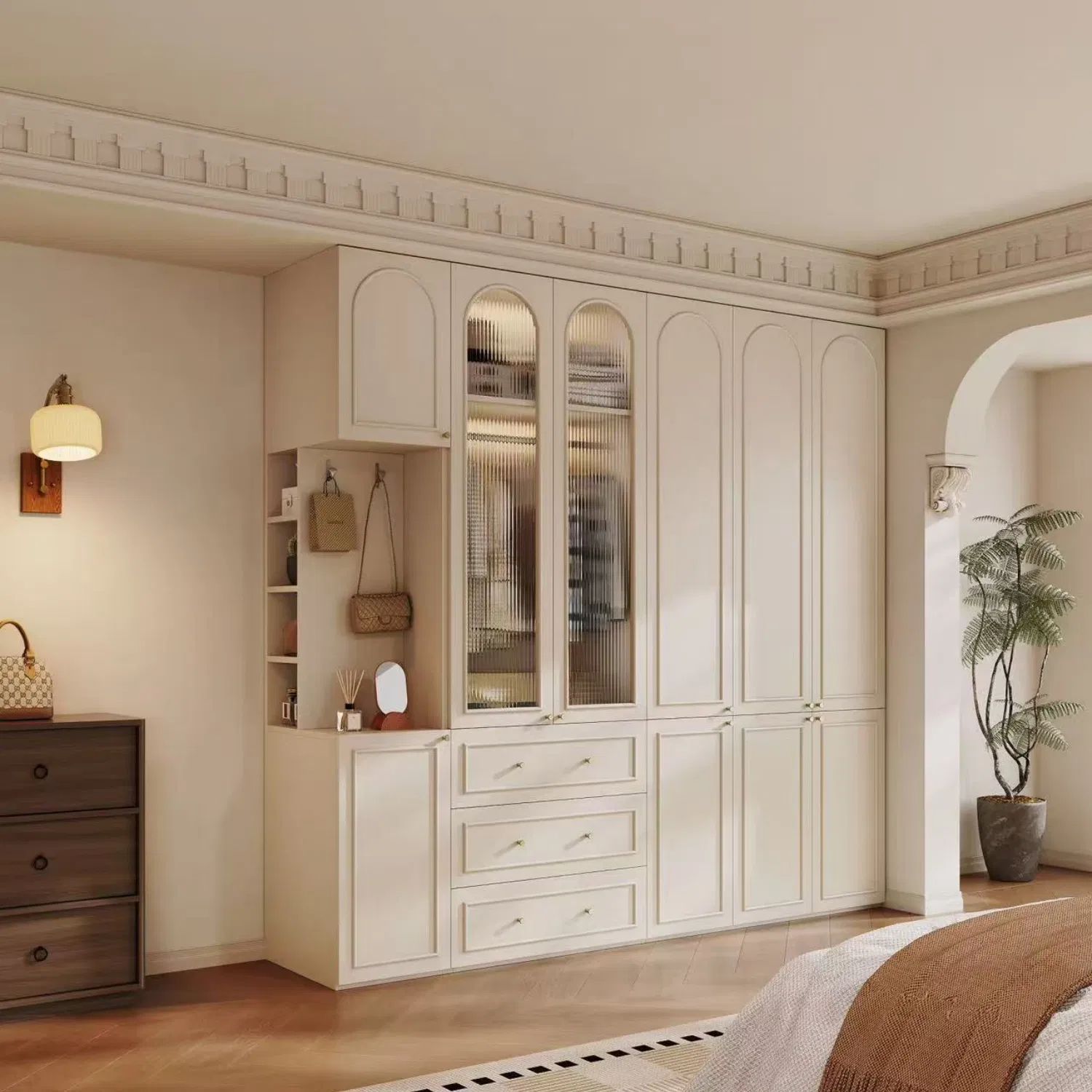 Bedroom Armoire Closet Plastic Metal Sliding Custom Steel Baby Modern Bedroom Closet Portable Hotel Room Wheels for Sliding Doors Fold Wardrobe