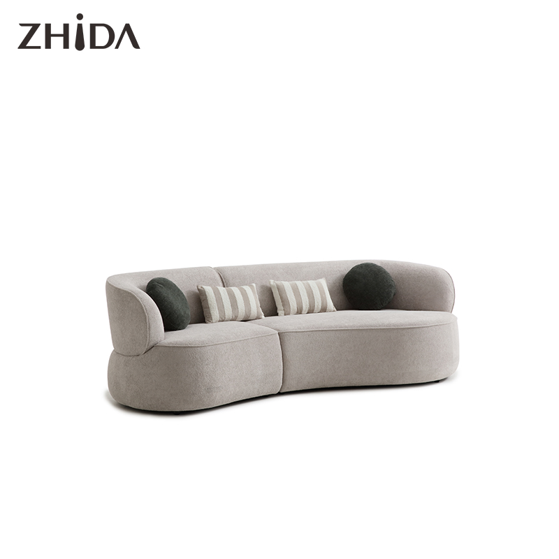 Home Luxury Living Room Furniture Sectional Sofa Set Comfortable Fabric Curved Sofa