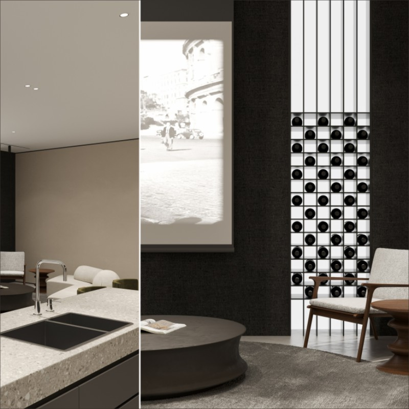 Sleek Design Walk-in Wardrobe with PVC and MDF Finish