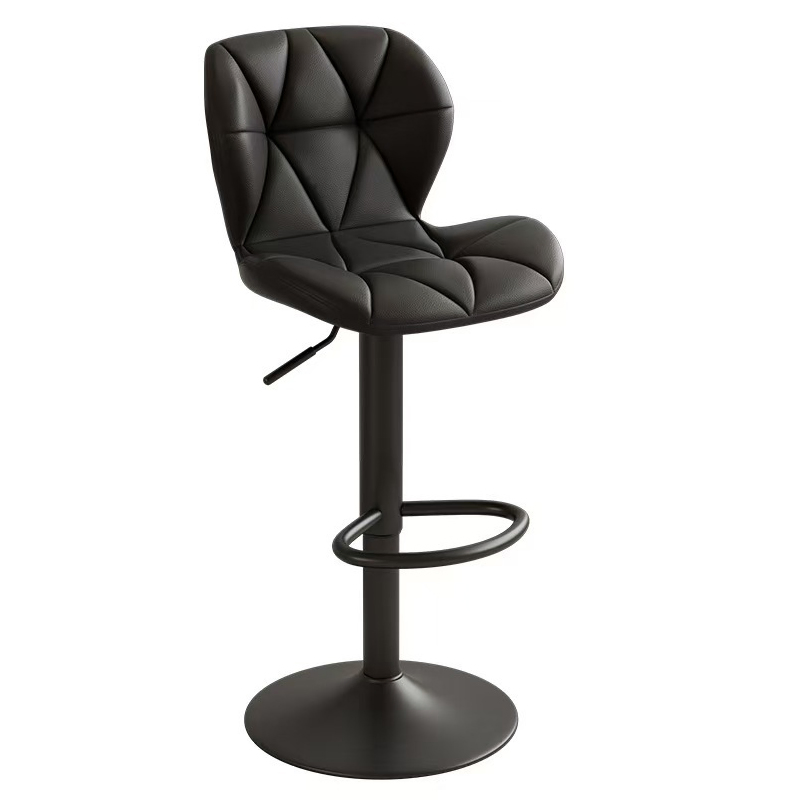 Factory Sale Popular PU Leather Upholstered Swivel Barstool with Footrest