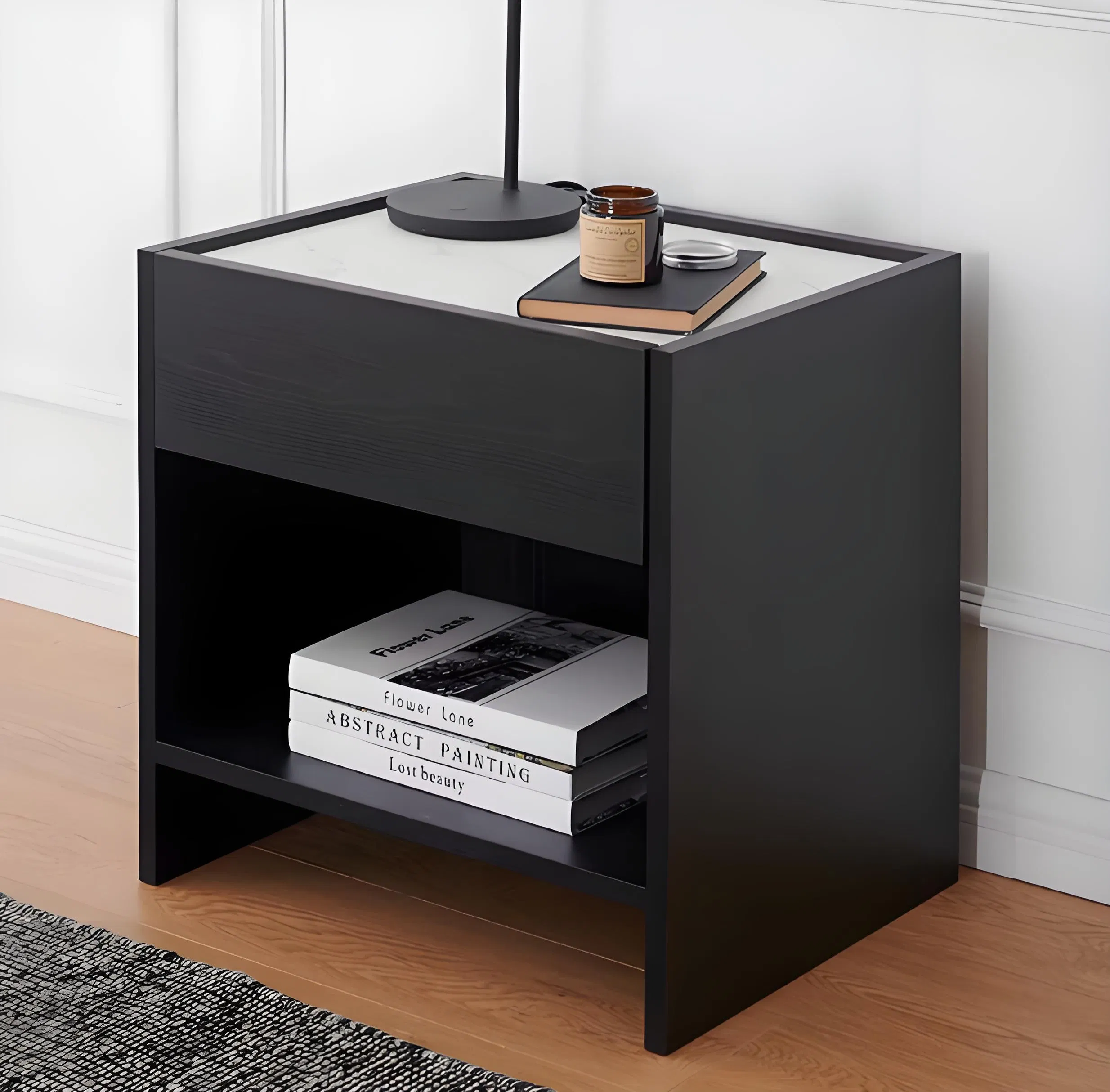Chic Nightstand Featuring USB Charging for Easy Device Access