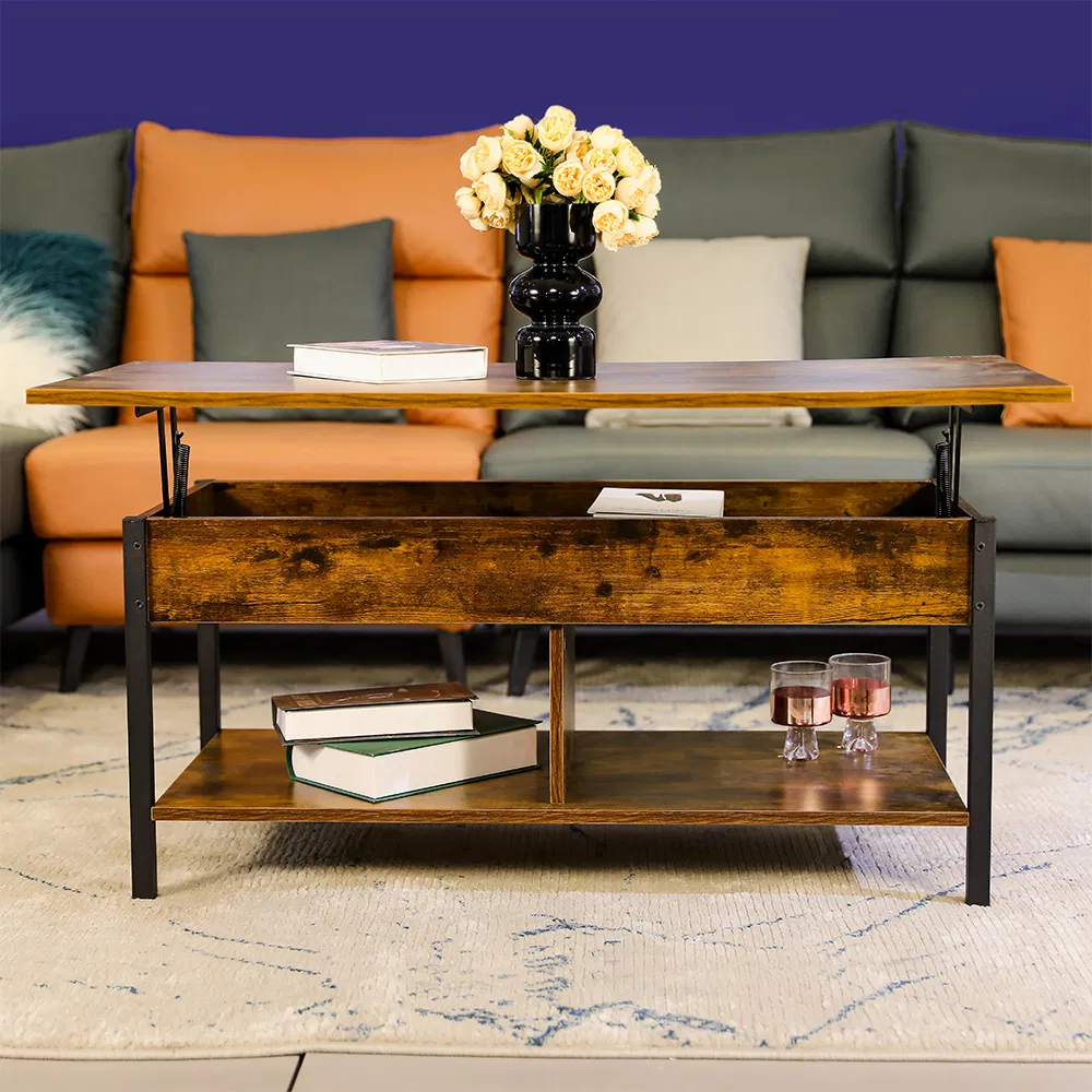 Wood Lift Coffee Table View 1