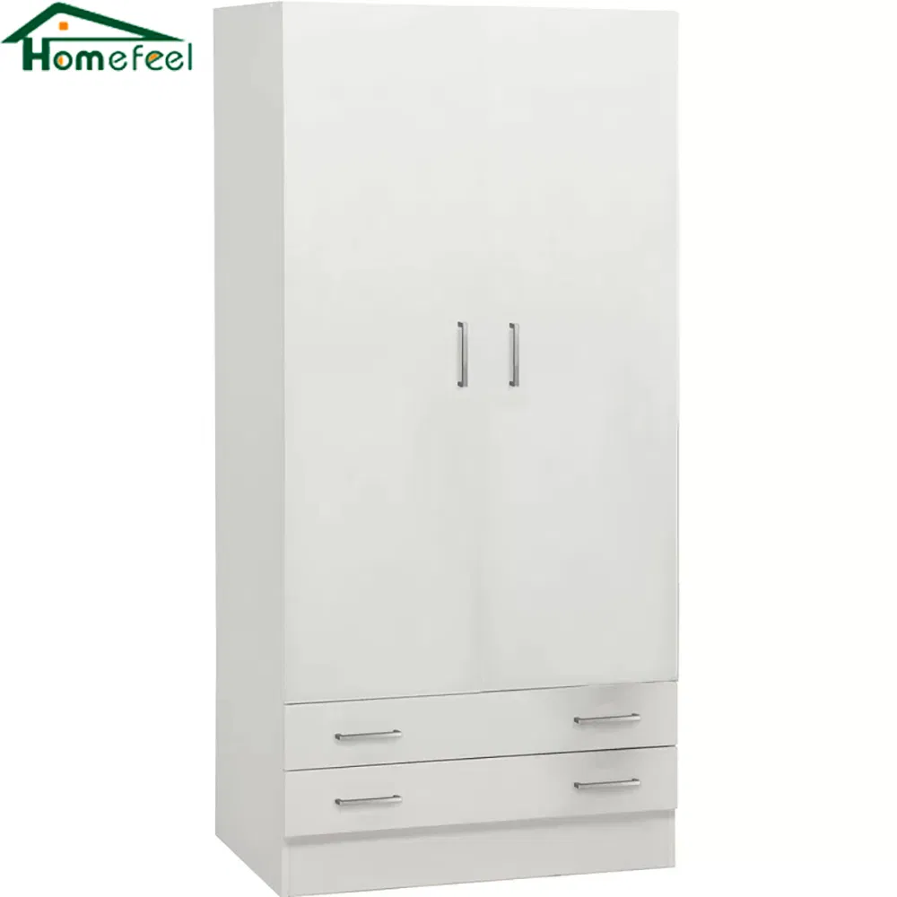 Factory Price Modern Bedroom Home Furniture Wooden Hinged Door Flat Pack Wardrobe