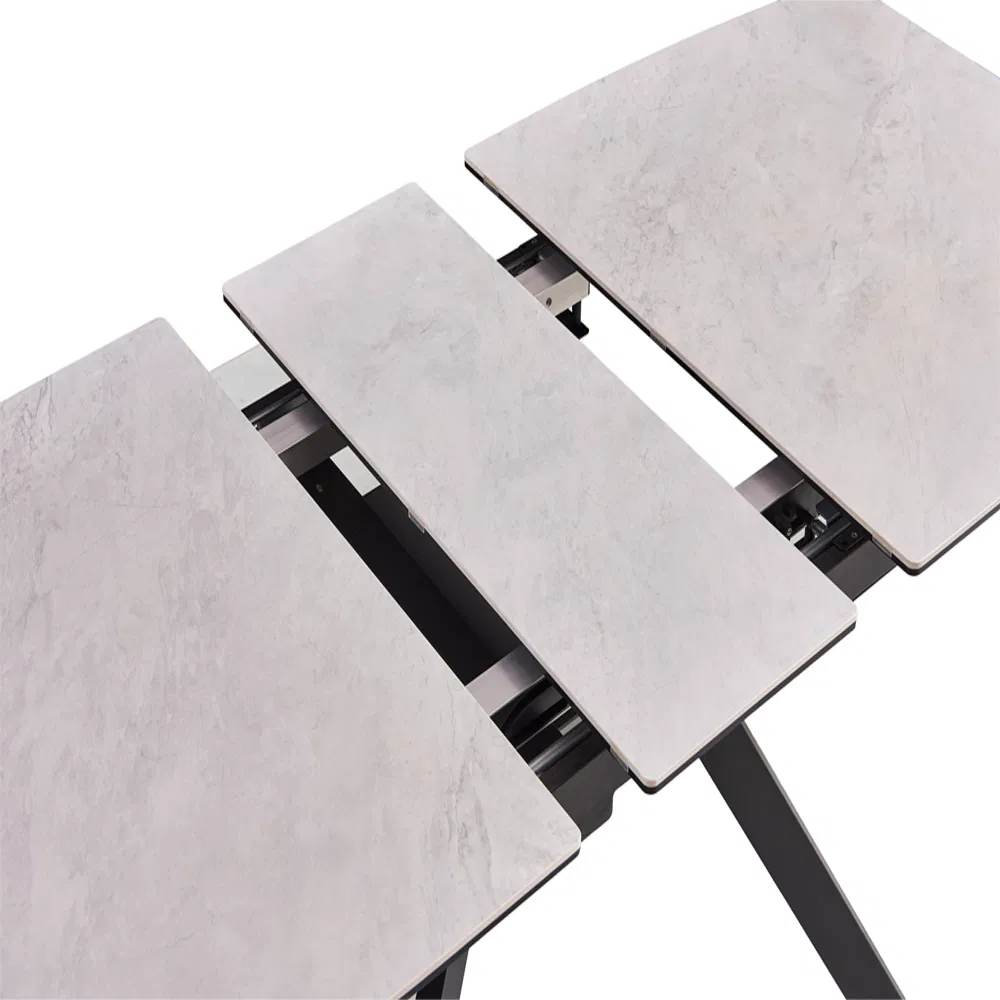 Industrial-Style Wholesale Hot-Selling Restaurant and Hotel Furniture Dining Table with Metal Legs