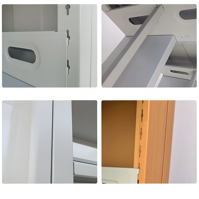 Metal Library Bookshelf Home Furniture Storage Rack Book Cabinet