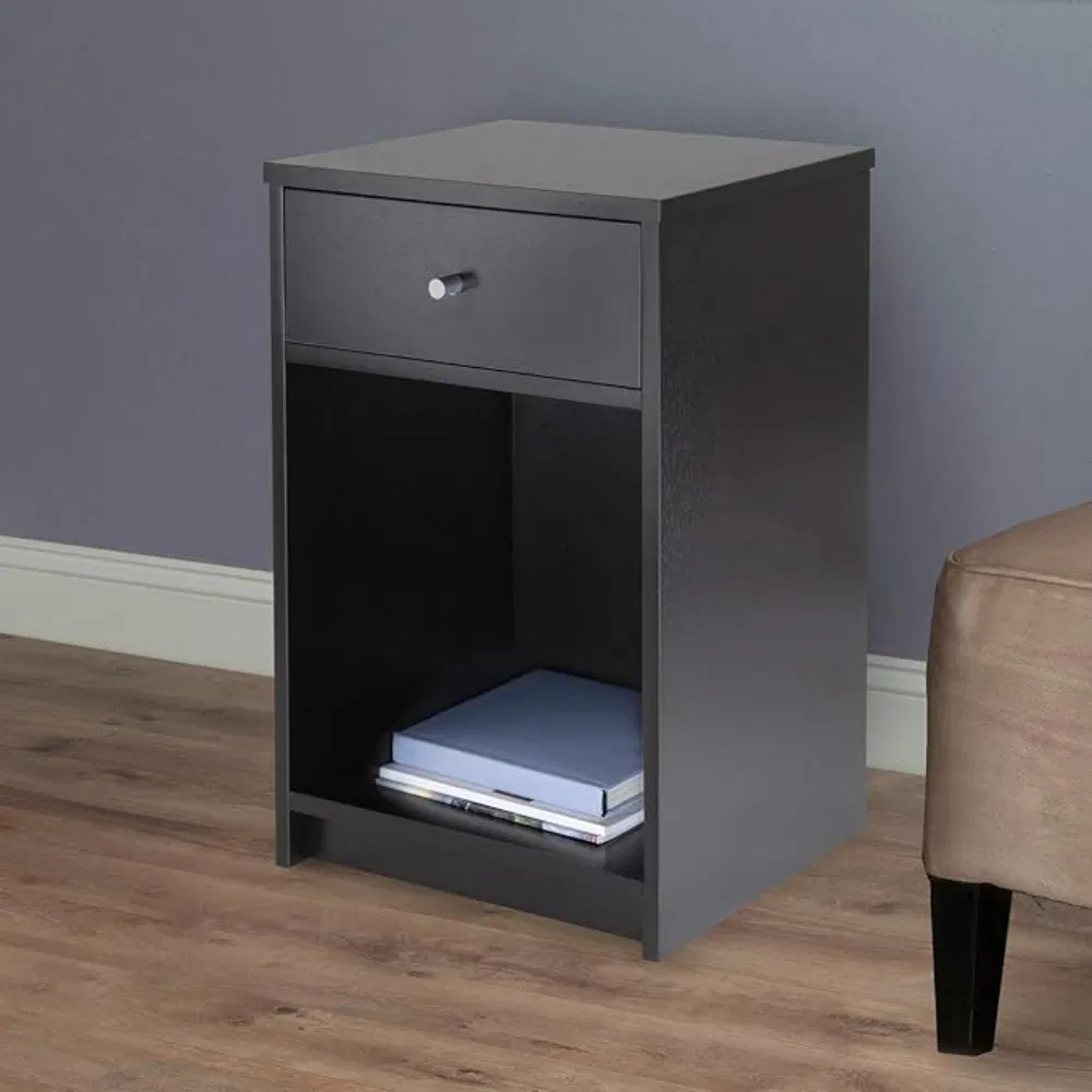 Minimalist Bedroom Furniture Wooden Nightstand Bedside Table Set Hotel Furniture