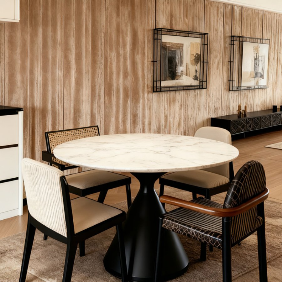 Modern Sts Tech Stone Custom Scratch Resistant Lightweight Dining Table