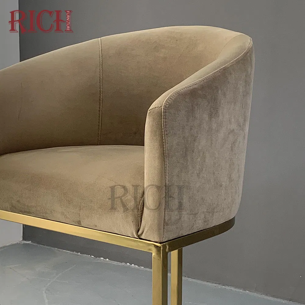Wholesale Golden Stainless Steel Leg Bar Stool Club Counter Height Barstool