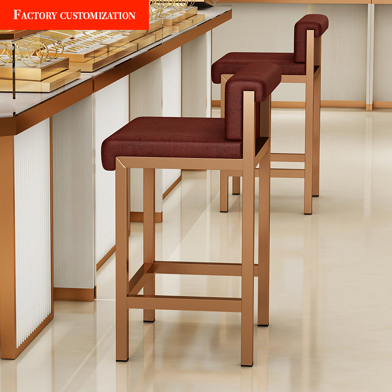 Xijiayi Commercial Jewelry Bar Stools with Back, Easy to Maintain Daily