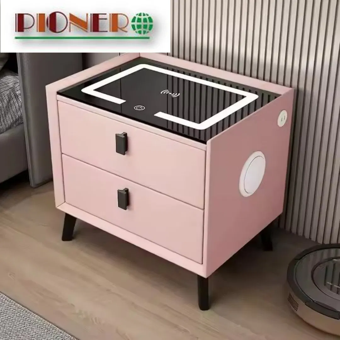 Wholesale Furniture Smart Nightstands Bluetooth Wireless Charging Bedside Cabinet F