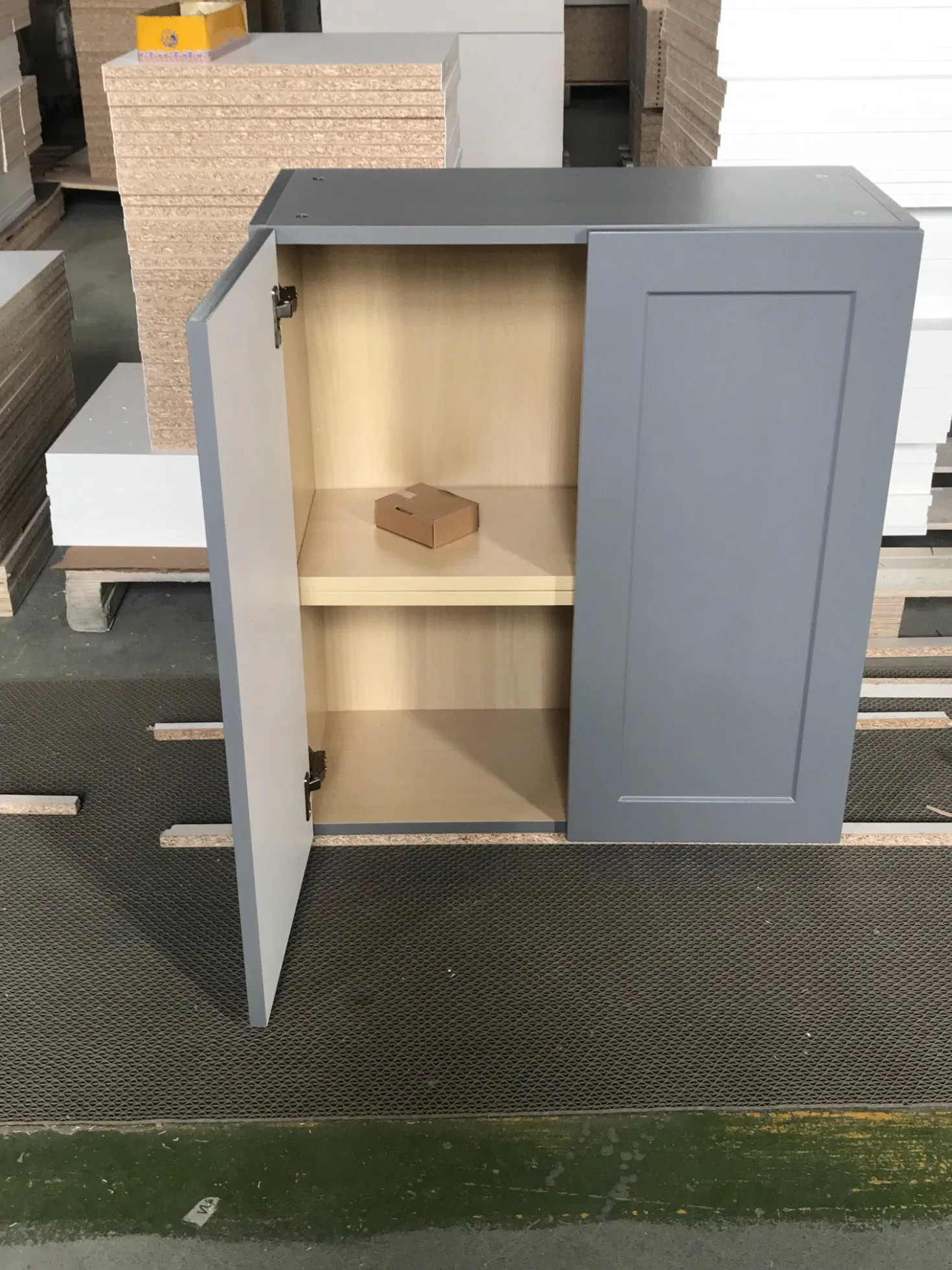 European Style American Standard Size Grey Shaker Wooden Paint Kitchen Cabinets