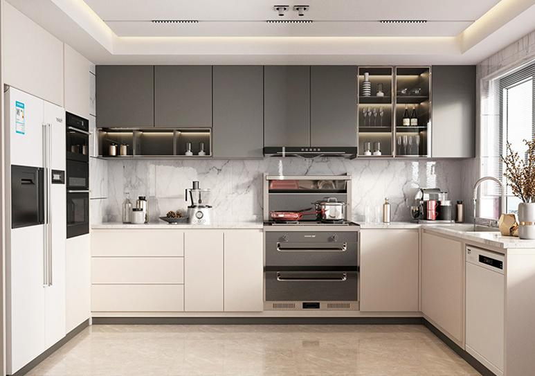 Custom New Design Modern High Gloss Slim Tall Uni Upper Corner Narrow White Shaker Carved Solid Dark Wood Rta Lacquer Modular/MDF/PVC/Melamine Kitchen Cabinet