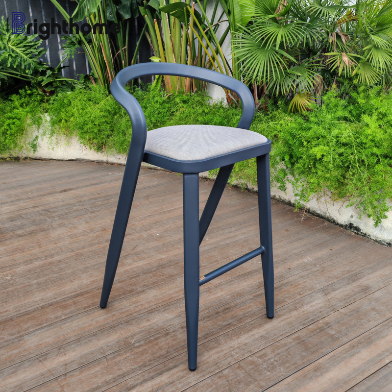 Wholesale Coffee Shop Home Aluminium Garden Outdoor Bar Chair Stools