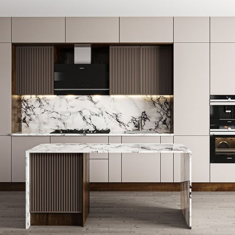 Modern Kitchen Cabinets Classic European Style PVC Kitchen Designs Made in China Manufacture