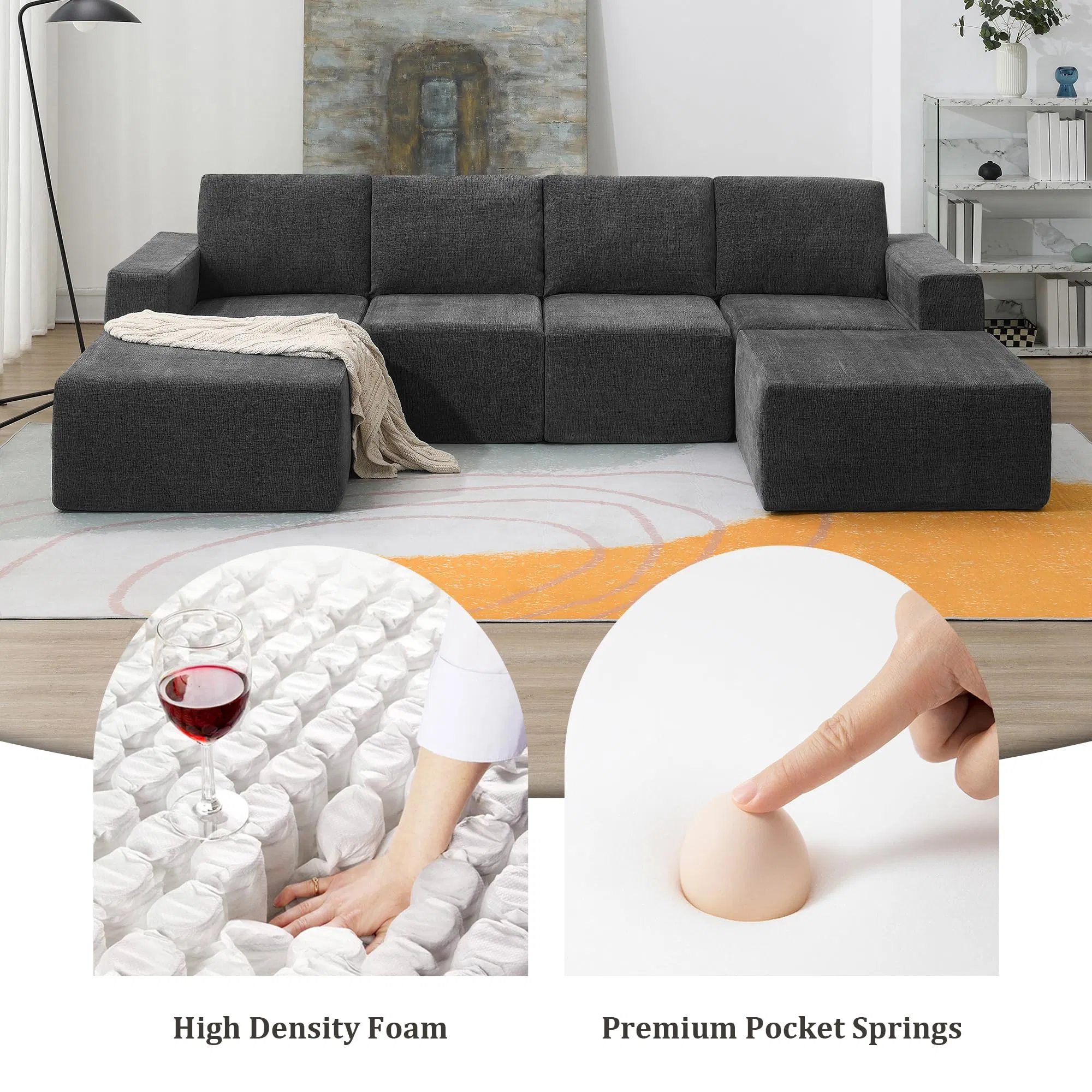Modern Wholesale Fabric Modular Living Room Vacuum Home Furniture Lazy Sectional Boneless Frameless Compressed Sofa for Home Luxury Furniture
