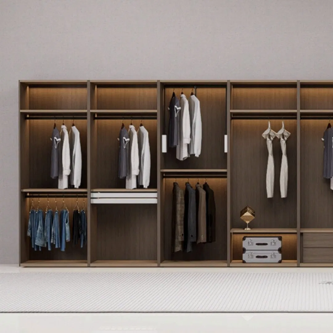 Factory Price Home Bedroom Modern Furniture Closet Wooden Custom Closet Storage Wardrobe for Clothes