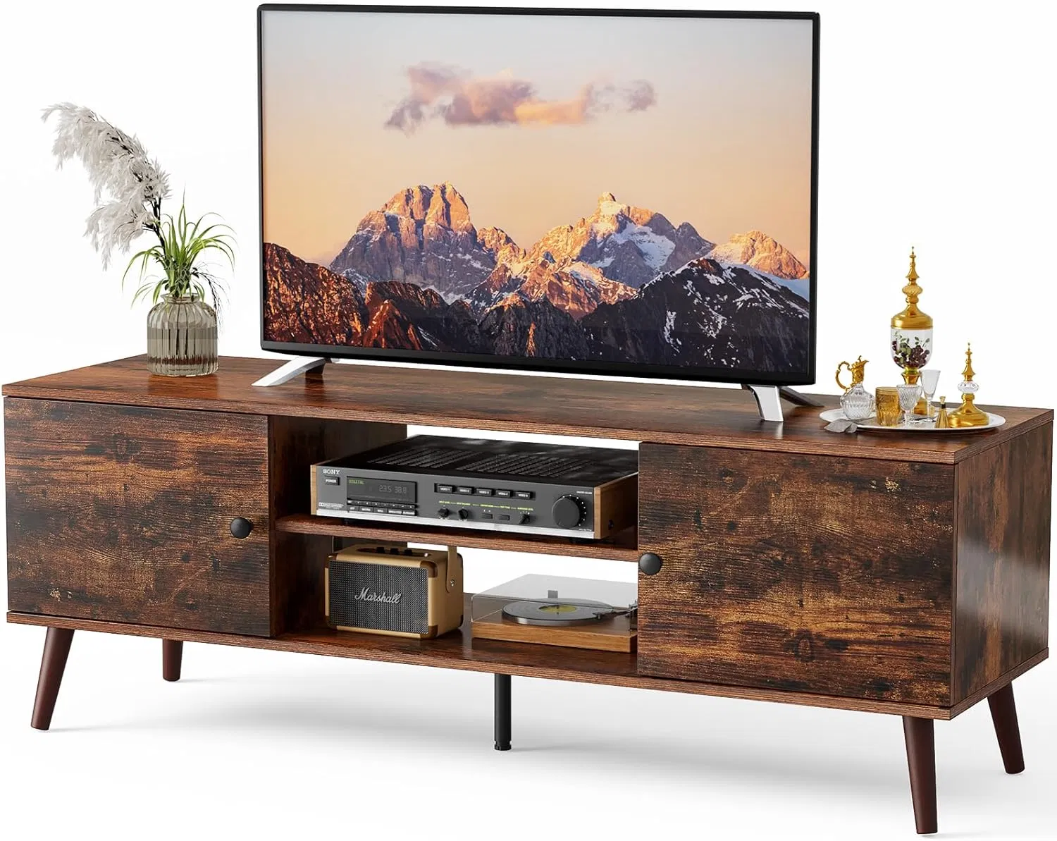Minimalist Floating TV Stand Cabinet with Shelves for Modern Home Furniture
