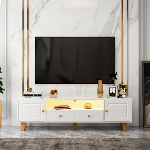 Modern Stylish Design 63 Inch TV Stand with LED Remote Control Light