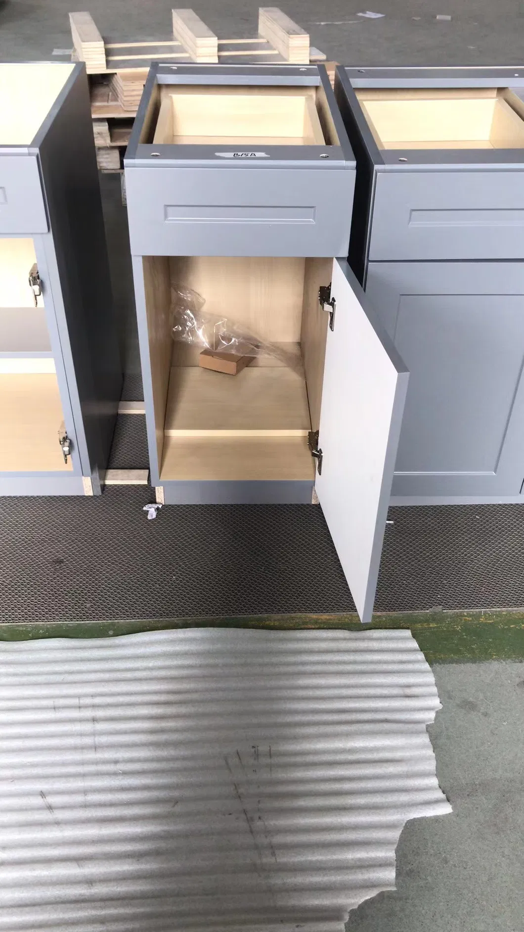 Grey Shaker Cabinet Display