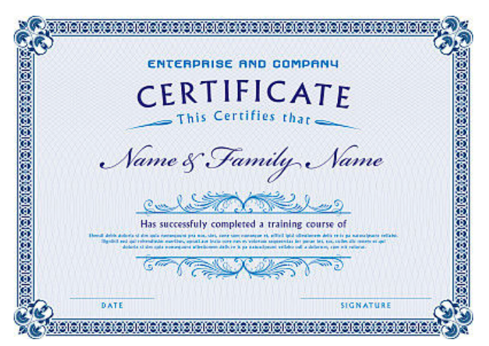 Certification 1