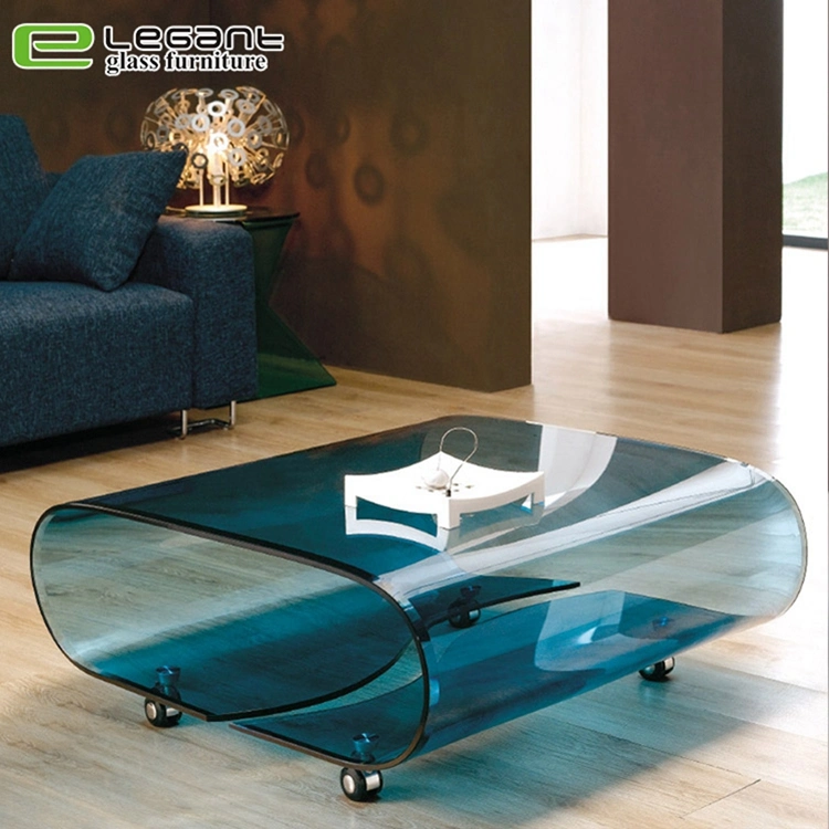 Exclusive Design Gray Glass Coffee Table