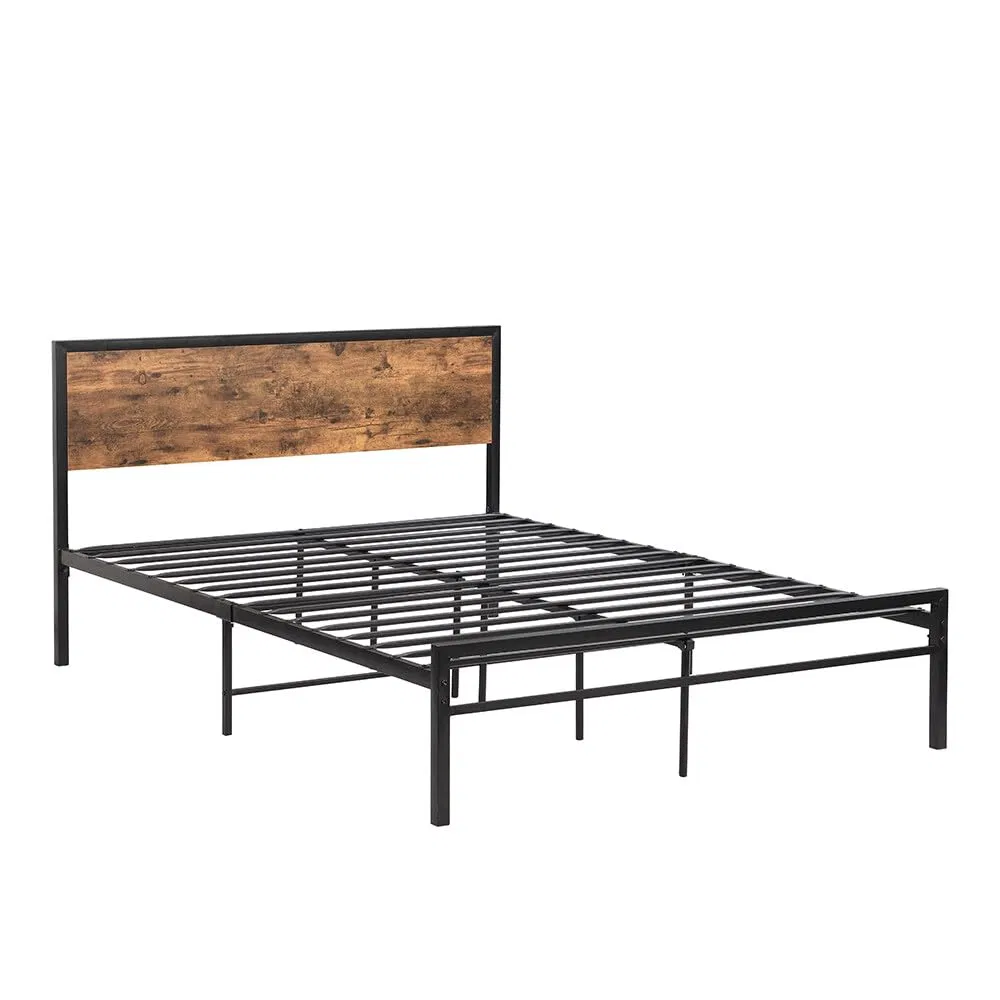 Steel Single Home Bedroom Furniture Frame Storage Platform Mattress Foundation Bed Base Full Queen Metal Folding Beds Frame for Home Hotel Furniture