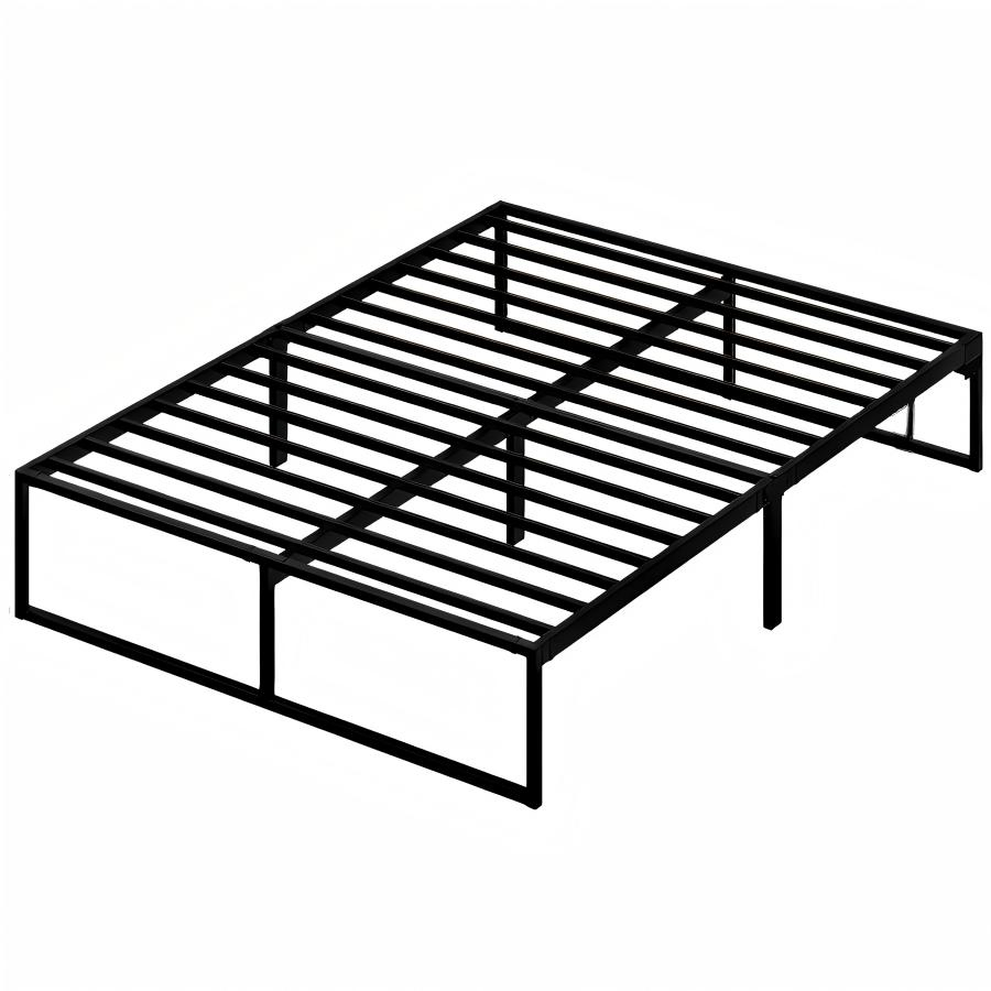 Space-Saving Heavy-Duty Queen Size Metal Bed Frame with Under-Bed Storage Space
