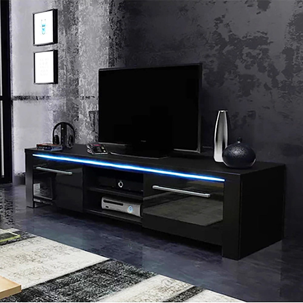 Foshan Home Furniture Modern Latest Design Wooden LED Gloss TV Stand (HF-WF06033) for Living Room Bedroom Hotel Use