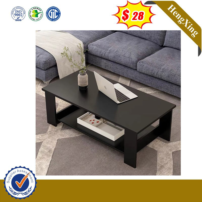 Simple Design Black Color Wooden Home Furniture Modern Side Coffee Table