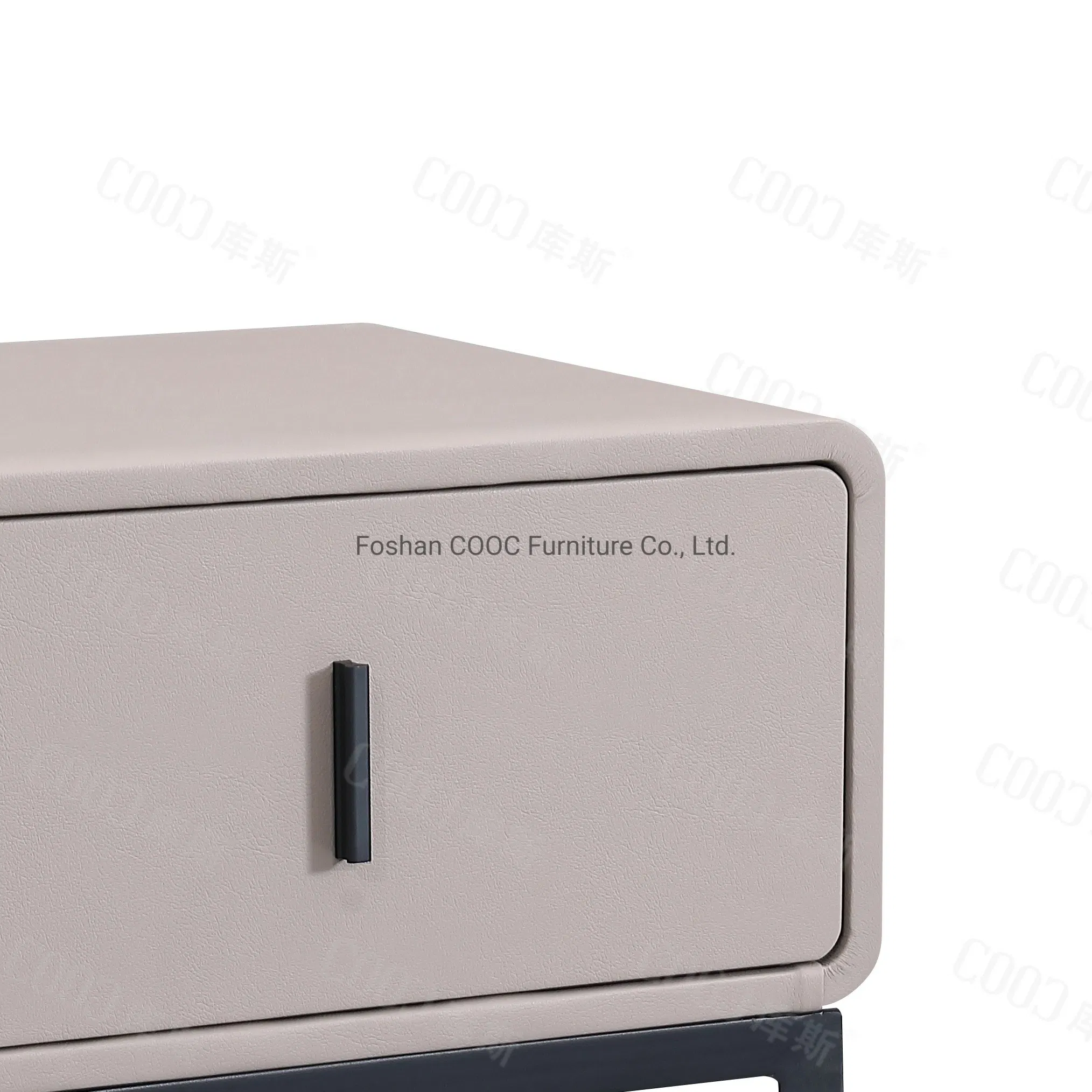 Modern European Style Bedroom Furniture Artificial Leather Nightstands