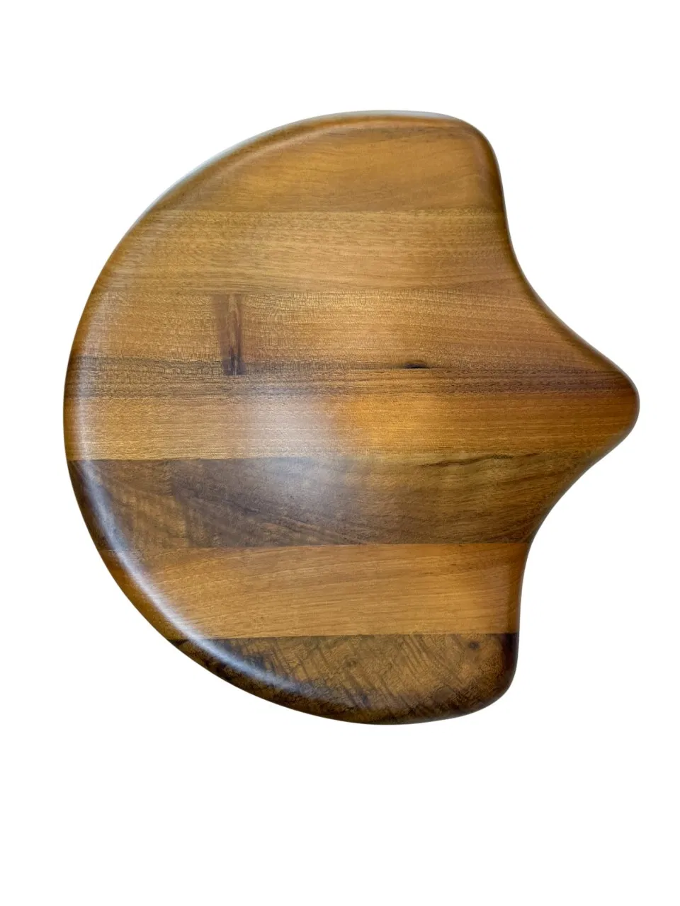 Rounded Wooden Seat Industrial Metal Frame Furniture Function Ergonomic Design Sturdy Construction Smooth Surface Vintage Aesthetic Stylish Bar Stool