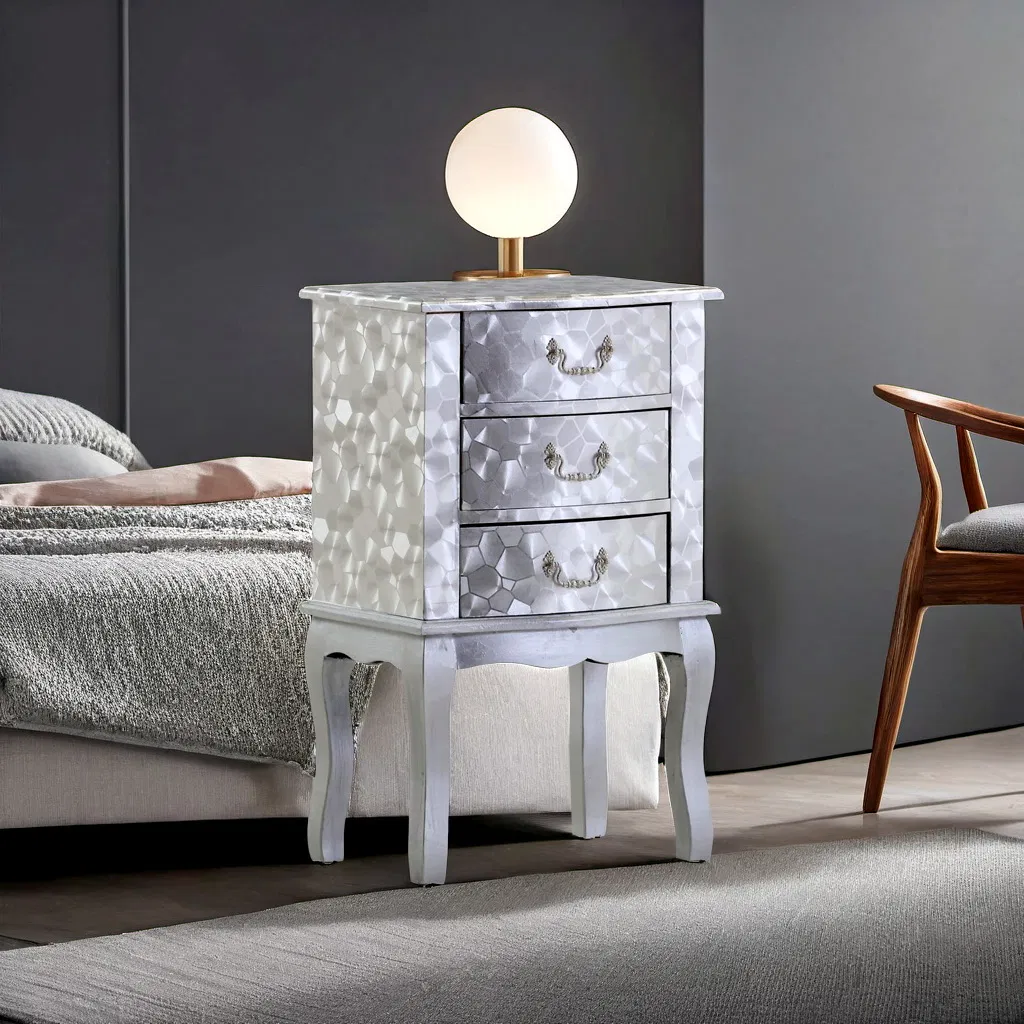 MDF Wood Nightstand View 1