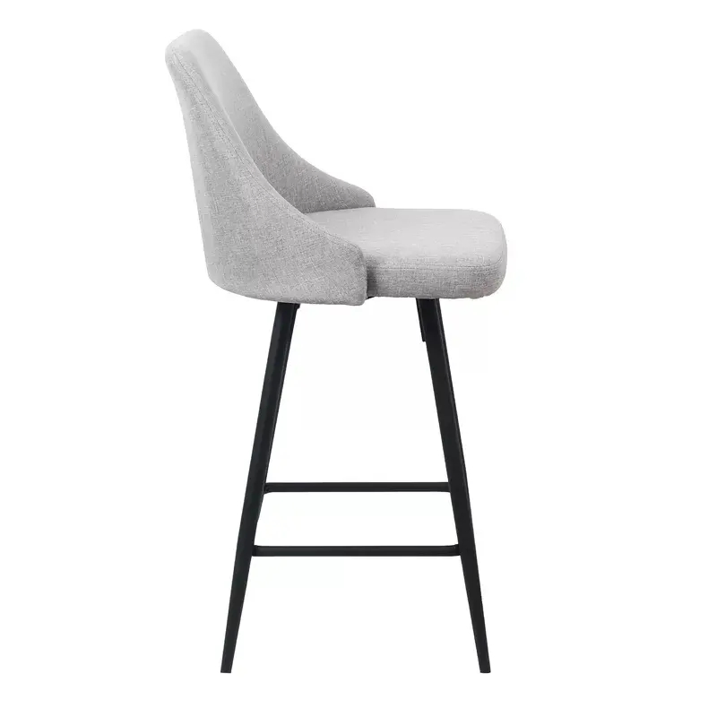 China Manufacturer High Counter Fixed Height Stool Armless Upholstered Kitchen Bar Stool ZG25-015