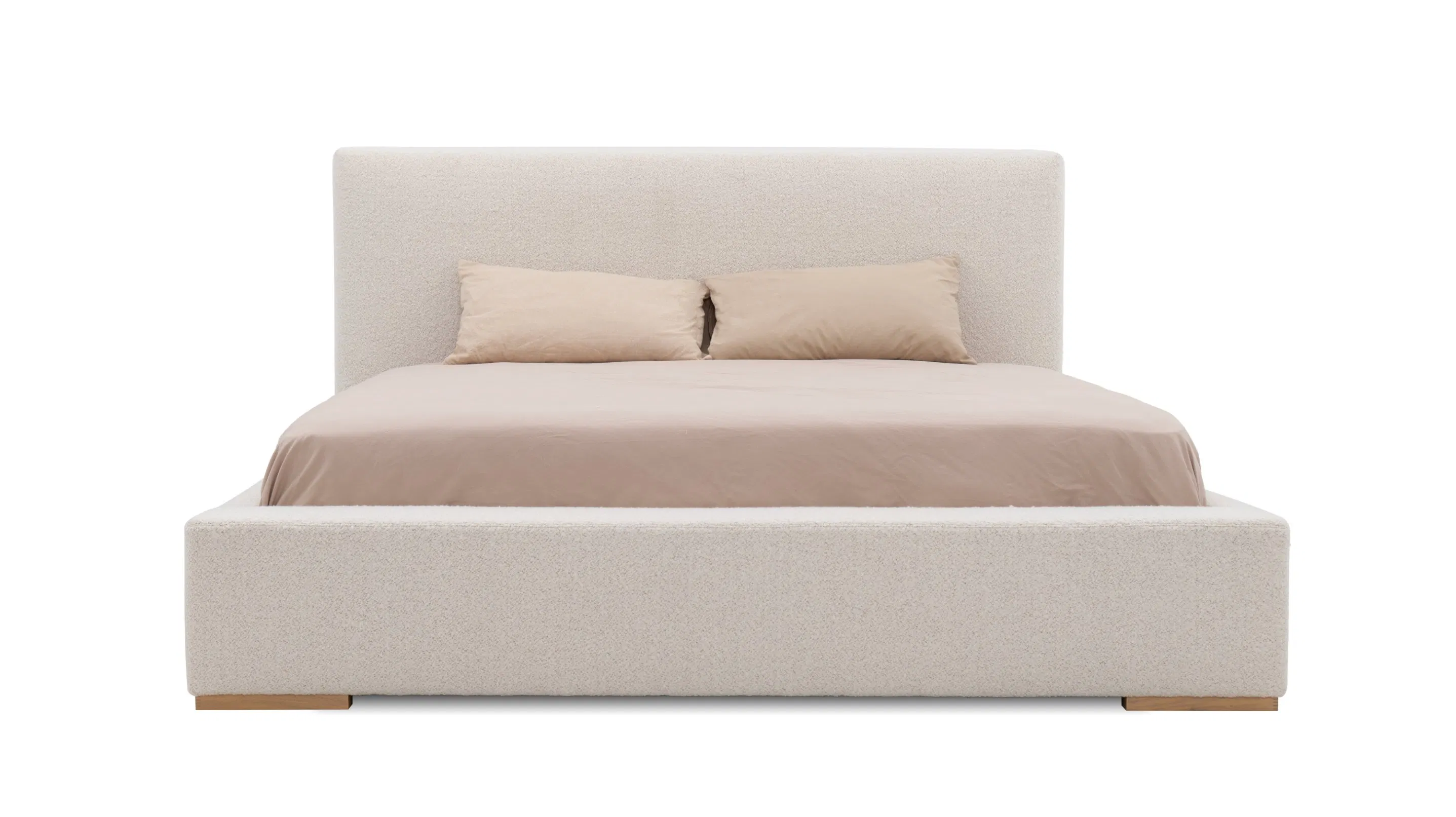 Fashionable King Size Wooden Bed Frame with Storage Solution