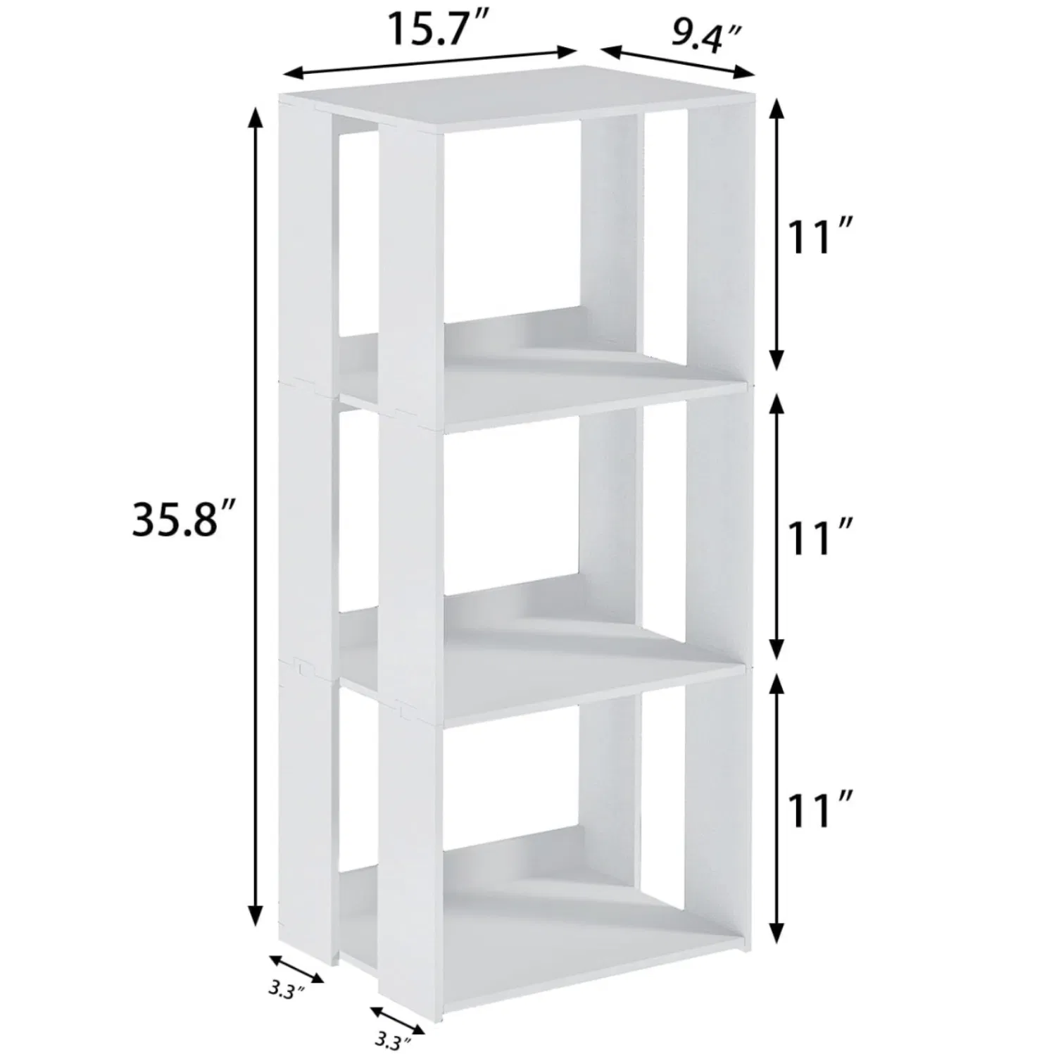 Small PVC Storage Organizer Rack Bookshelf for Bedroom Living Room Office